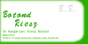 botond riesz business card